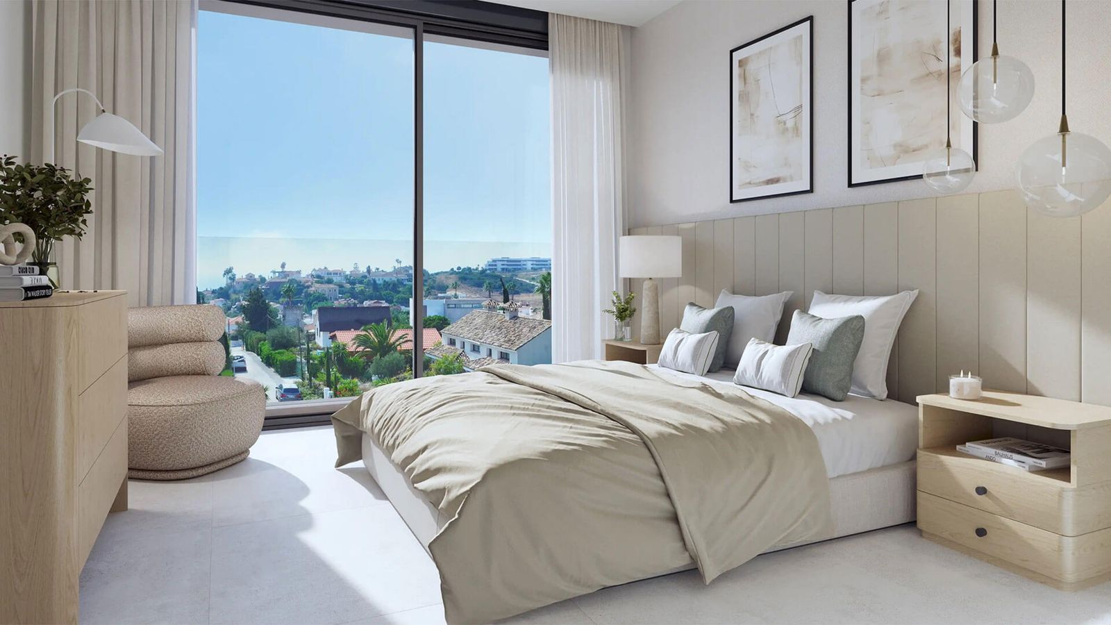 08 modern bedroom with city view